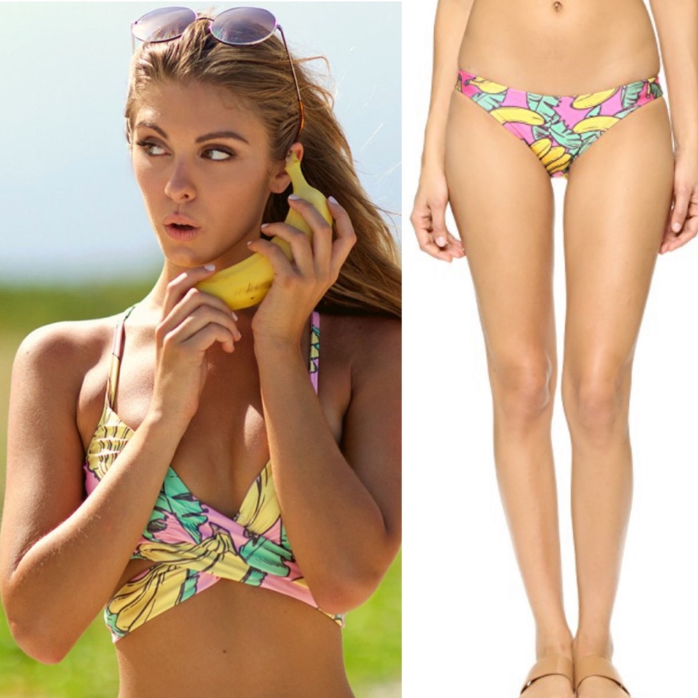 Wildfox Banana Bikini Mermaid Top Brazilian Bottom - Picture 2 of 8